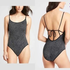 Athletic black sands one piece swimwear